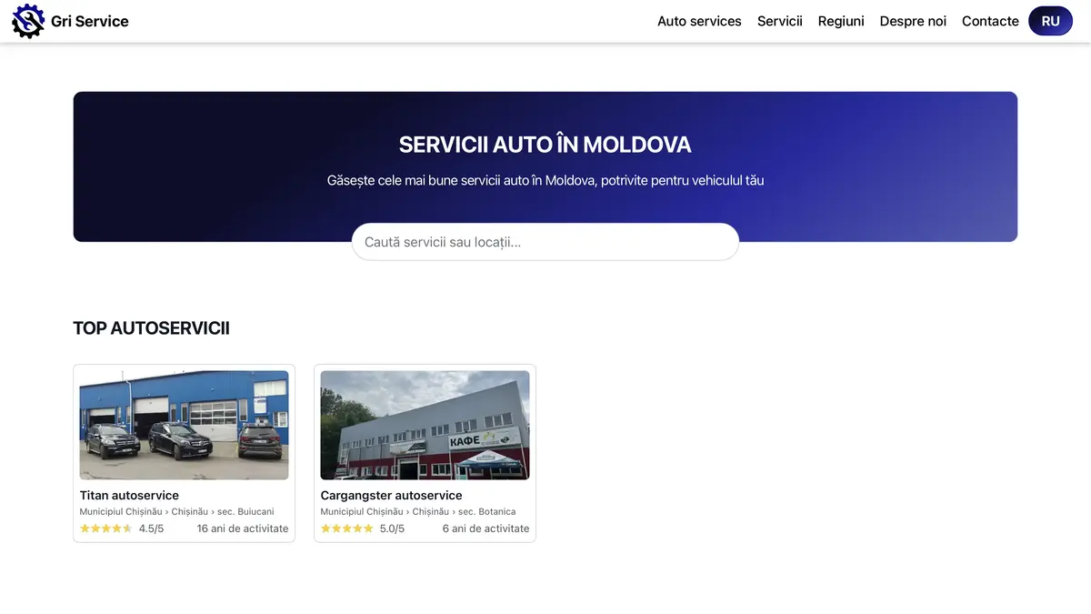 Griservice.md – Platformă pentru găsirea unui service auto potrivit